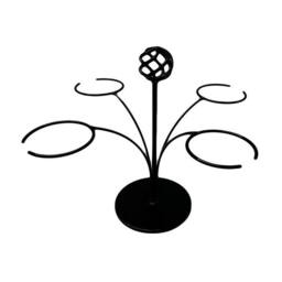 Poppyforge 4 Glass Cocktail Tree Sundries - W35.6xH31.7 cm - Powder Coated Black - thumbnail 2