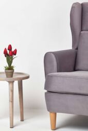 Homescapes Artificial Tulips in Grey Decorative Stone Pot, 27 cm in Red - thumbnail 6