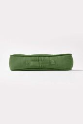 Homescapes Rajput Ribbed Cotton Floor Cushion in Dark Olive - Size: 40 cm x 40 cm - thumbnail 5