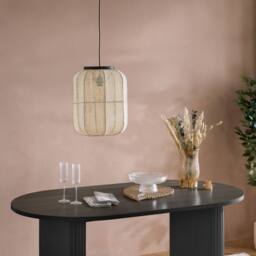 Birlea Black Oval Fluted Dining Table Axel - thumbnail 2
