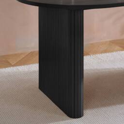 Birlea Black Oval Fluted Dining Table Axel - thumbnail 4