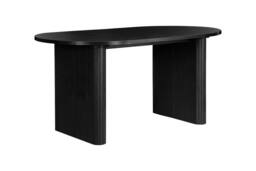 Birlea Black Oval Fluted Dining Table Axel - thumbnail 5