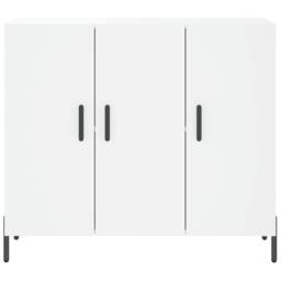 Berkfield Home Sideboard White 90x34x80 cm Engineered Wood - Size: 90 x 34 x 80 cm - thumbnail 6
