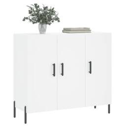Berkfield Home Sideboard White 90x34x80 cm Engineered Wood - Size: 90 x 34 x 80 cm - thumbnail 3