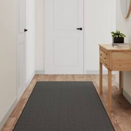 Berkfield Home Carpet Runner Sisal Look Anthracite 80x200 cm in Dark Grey - Size: 100 cm diameter - thumbnail 2