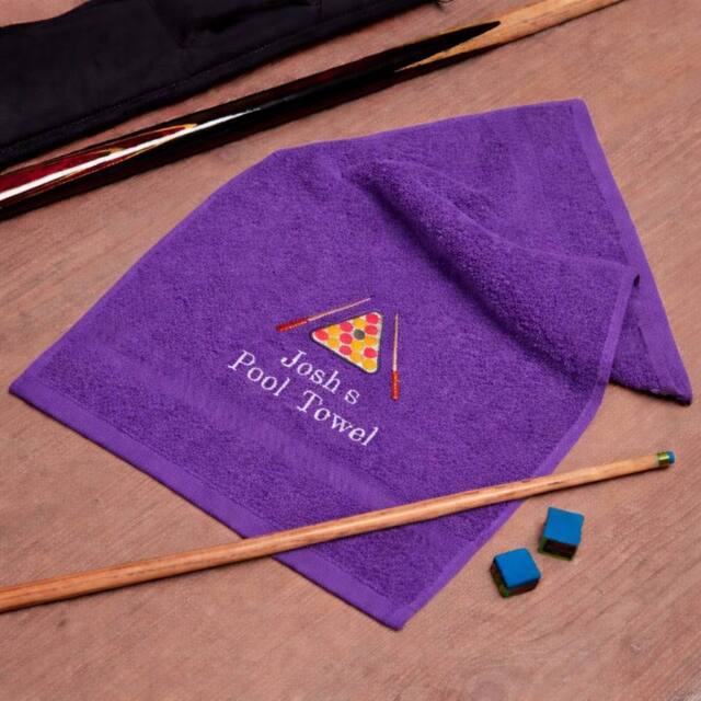 Duncan Stewart Personalised Pool Player Towel in Purple - image 1