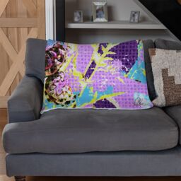 Benjamin Tate Design Afro Plants Blanket in Natural - Size: 120 cm x 150 cm - thumbnail 2
