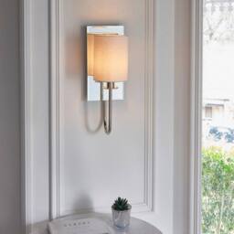 Netlighting 'PISA' Dimmable Stylish Contemporary Indoor Decorative Shade Wall Lamp in Silver - thumbnail 3