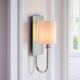 Netlighting 'PISA' Dimmable Stylish Contemporary Indoor Decorative Shade Wall Lamp in Silver - thumbnail 2