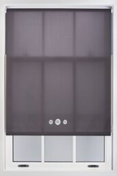 Furnished Dark Grey Daylight Roller Blind with Triple Chrome Round Eyelets - Trimmable Window Shade - Size: 60 cm width x 165 cm drop - thumbnail 1