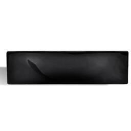 Berkfield Home Elegant Ceramic Bathroom Sink Basin with Faucet Hole Black