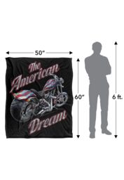 JQ Licensing James Piazza The American Dream Motorcycle Silky Touch Super Soft Throw Blanket 152 X 127 cm in White - thumbnail 5
