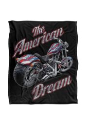 JQ Licensing James Piazza The American Dream Motorcycle Silky Touch Super Soft Throw Blanket 152 X 127 cm in White - thumbnail 1
