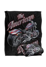 JQ Licensing James Piazza The American Dream Motorcycle Silky Touch Super Soft Throw Blanket 152 X 127 cm in White - thumbnail 2