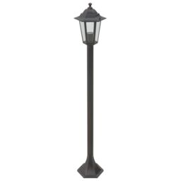 Berkfield Home Garden Post Lights 6 pcs E27 110 cm Aluminium Bronze in Brown - thumbnail 2