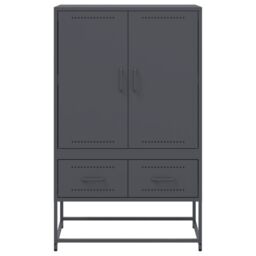 Berkfield Home Highboard Anthracite 68x39x111.5 cm Steel in Black - thumbnail 5