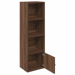 Berkfield Home Bookcase Brown Oak 31x24x102 cm Engineered Wood - Size: 31 x 24 x 102 cm - thumbnail 4