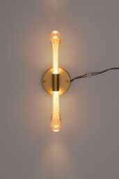 Living and Home LED Crystal Wall Sconce Light in Gold - thumbnail 5
