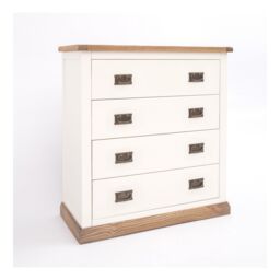 Cabinet Bits Tropea 4 Drawer Chest of Drawers Bras Drop Handle in Off-White - thumbnail 2