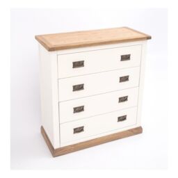 Cabinet Bits Tropea 4 Drawer Chest of Drawers Bras Drop Handle in Off-White - thumbnail 3