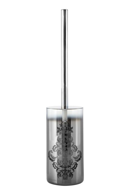 Orsina Elissa Toilet Brush, Decorative Leaf Motifs in Silver - image 1