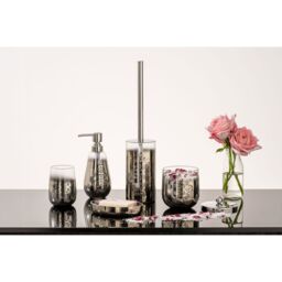 Orsina Elissa Toilet Brush, Decorative Leaf Motifs in Silver - thumbnail 2
