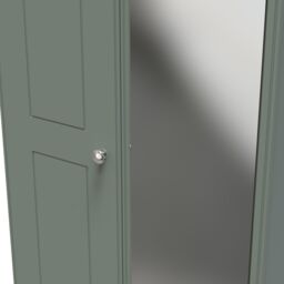 Ready Assembled 2 U Albert Tall 2 Door Mirrored Wardrobe (Ready Assembled) in Pale Green - thumbnail 4