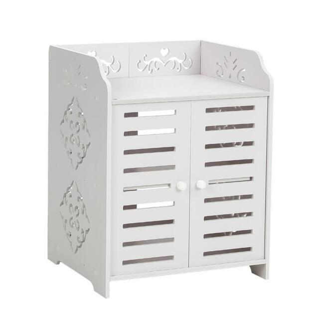 Dprodo PVC Wood Plastic Shoe Storage Cabinet in Cool White - Size: 1 Pack - image 1