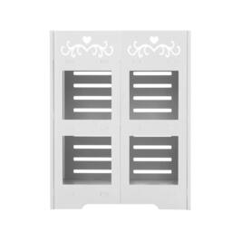 Dprodo PVC Wood Plastic Shoe Storage Cabinet in Cool White - Size: 1 Pack - thumbnail 7