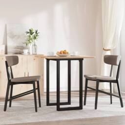 Berkfield Home Durable Dining Table Legs O-Frame 50x40x73 cm Steel in Black - Size: 50 x 40 x 73 cm - thumbnail 2