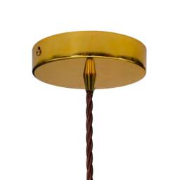 SE Home Duck Egg Blue Small Trinity Metal Pendant Light - Polished Brass - thumbnail 2
