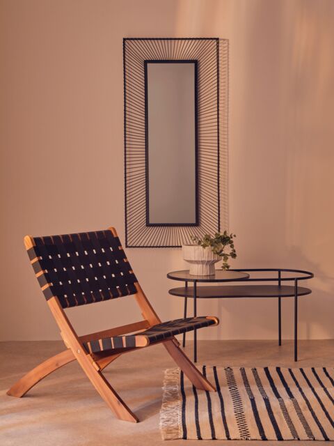 Orsina Rectangular Wall Mirror, wall Mirror with Bevelled Edges, Modern Wall Mirror For Living Room & Hallway in Black - image 1