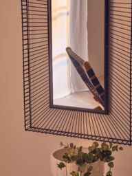 Orsina Rectangular Wall Mirror, wall Mirror with Bevelled Edges, Modern Wall Mirror For Living Room & Hallway in Black - thumbnail 2
