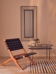 Orsina Rectangular Wall Mirror, wall Mirror with Bevelled Edges, Modern Wall Mirror For Living Room & Hallway in Black - thumbnail 1