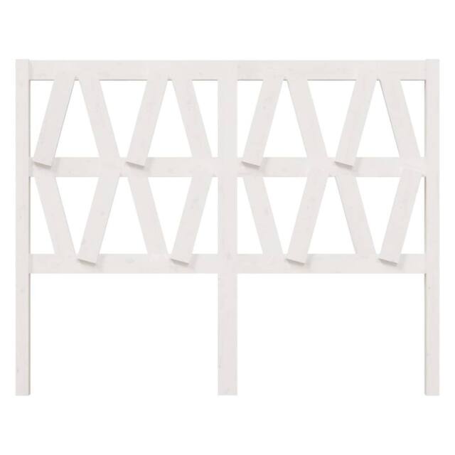 Berkfield Home Beautiful Bed Headboard White 126x4x100 cm Solid Wood Pine - Size: 126 x 4 x 100 cm - image 1