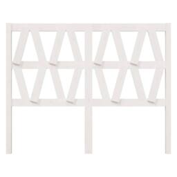 Berkfield Home Beautiful Bed Headboard White 126x4x100 cm Solid Wood Pine - Size: 126 x 4 x 100 cm - thumbnail 1