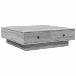 Berkfield Home Durable Coffee Table Grey Sonoma 90x90x28 cm Engineered Wood - Size: 90 x 90 x 28 cm - thumbnail 3