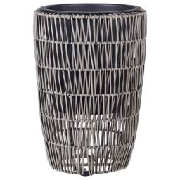 Wyld and Coco Brown Two-Pack PE Rattan Plant Pots with Plastic Inserts - thumbnail 6