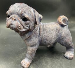 Inspirational Gifting Pug Dog Sculpture Garden Ornament in Bronze - thumbnail 6