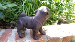 Inspirational Gifting Pug Dog Sculpture Garden Ornament in Bronze - thumbnail 7