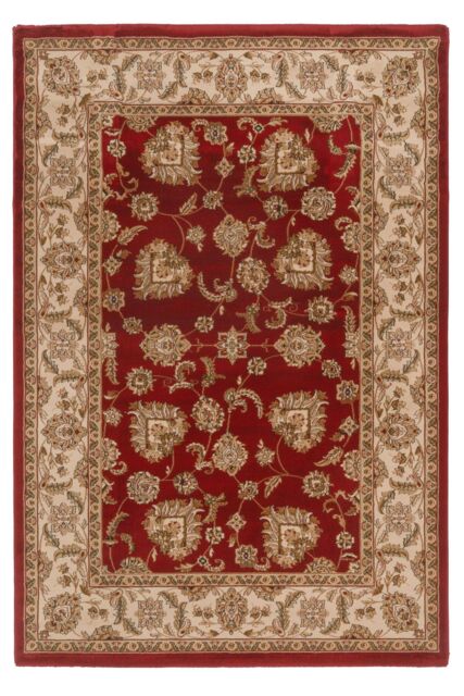 Kukoon Gold Red Traditional Floral Design Fireside Rug - Size: 80 cm x 150 cm - image 1