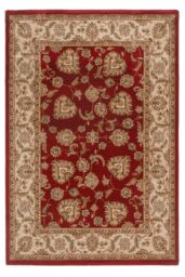 Kukoon Gold Red Traditional Floral Design Fireside Rug - Size: 80 cm x 150 cm