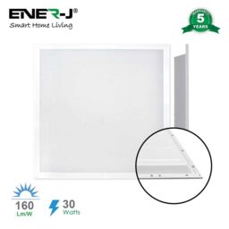 ENER-J 30W High Lumen 595x595 Backlit Panels 2pcs Pack, Lifud Driver, 4800 lumens, 5 Years, 4000K in White - thumbnail 1