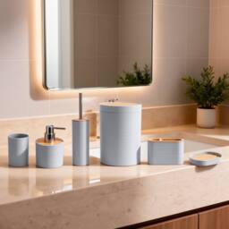 GAVENO CAVAILIA Sloane 15 Pieces Bathroom Accessories Set in Silver - thumbnail 2