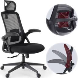 Realm of Thrones Comfortable Ergonomic Office Chair Heavy Duty Steel Base Black Desk Chair for Home Office Gaming Chair