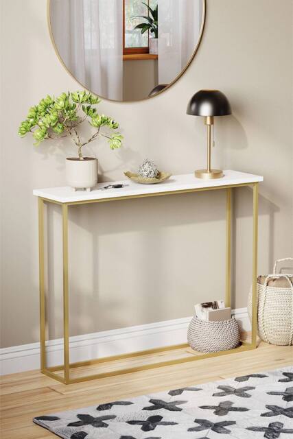 Home Discount Vida Designs Console Table With Metal Leg Multi-purpose Furniture in Gold - image 1