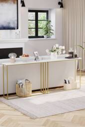 Home Discount Vida Designs Console Table With Metal Leg Multi-purpose Furniture in Gold - thumbnail 7