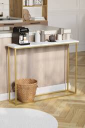 Home Discount Vida Designs Console Table With Metal Leg Multi-purpose Furniture in Gold - thumbnail 5