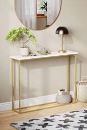 Home Discount Vida Designs Console Table With Metal Leg Multi-purpose Furniture in Gold - thumbnail 1