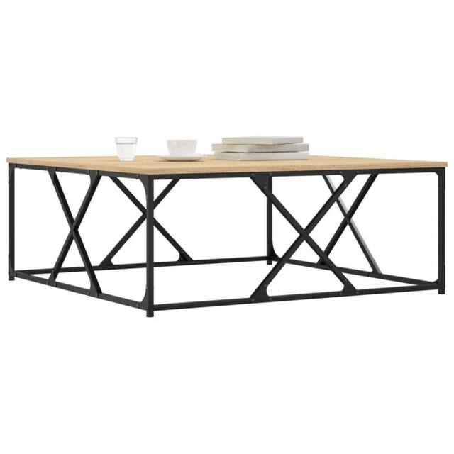Berkfield Home Decorative Coffee Table Sonoma Oak 100x100x40 cm Engineered Wood in Brown - Size: 100 x 100 x 40 cm - image 1